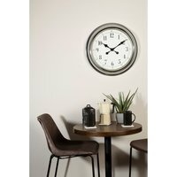 Pelo Chrome Finish Wall Clock - Silver