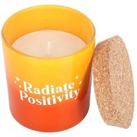 Something Different Radiate Positivity Lemon & Bergamot Scented Candle - Yellow/Orange/White