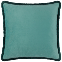 Marjoelle Flowers  Printed Velvet Cushion - Multicolour / Feather - thumbnail 2