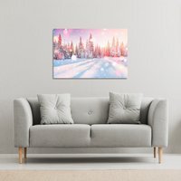 Mysterious Landscape Gallery Canvas - Pink / 31cm / 41cm - thumbnail 1