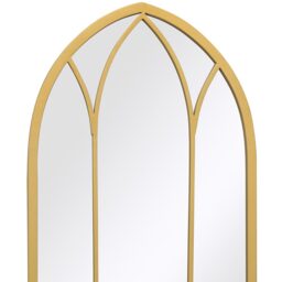 Arcus Window Metal Framed Arched Wall Mirror 83CM - Gold - thumbnail 3