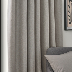 Dawn Blackout Pencil Pleat Curtains - Linen / 117cm / 183cm - thumbnail 4