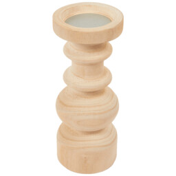 Amalie Wooden Candle Holder - Natural - thumbnail 3