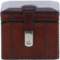 Luxury Leather Single Watch and Bracelet Box with Velvet Interior - Chestnut