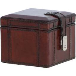 Luxury Leather Single Watch and Bracelet Box with Velvet Interior - Chestnut - thumbnail 5