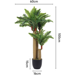Artificial Persian Grass in Plastic Pot - Green - thumbnail 4