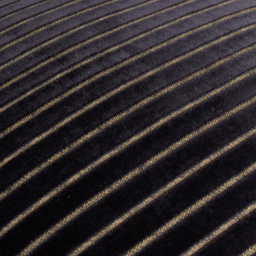Savoy Stripe Cut Velvet Cushion - Black / Polyester - thumbnail 4