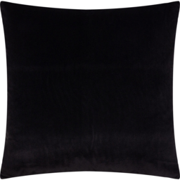 Savoy Stripe Cut Velvet Cushion - Black / Polyester - thumbnail 2