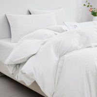 Egyptian Cotton 400 Thread Count Duvet Cover Set - White / 230cm