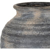 Marra Large Olpe Vase Modern Ceramic Centerpiece for Retail Displays - Grey