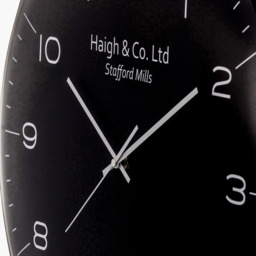 Dome Glass Wall Clock - Black - thumbnail 4