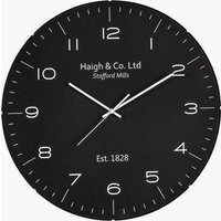 Dome Glass Wall Clock - Black - thumbnail 1