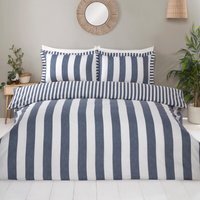 Margate Stripe Duvet Set - Blue / Single - thumbnail 1