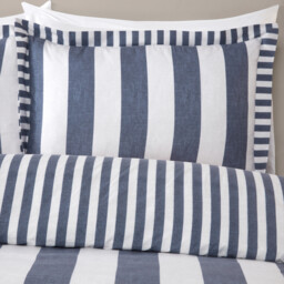 Margate Stripe Duvet Set - Blue / Single - thumbnail 2