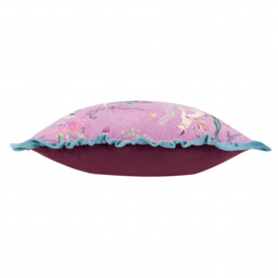 Athena Printed Velvet Cushion - Lilac / 80 Feather 20 Polyester - thumbnail 5