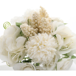 Silk Artificial Flowers for Home Decoration - White - thumbnail 4