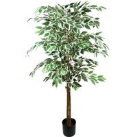 Artificial Ficus Tree 1008 Silk Leaves - 150cm Variegated Ficus