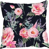 Watercolour Lavender And Garden Flowers Cushion - Pink / 60cm