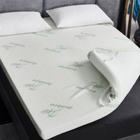 Soft bamboo bounce back foam mattress topper - White / 120cm - image 1
