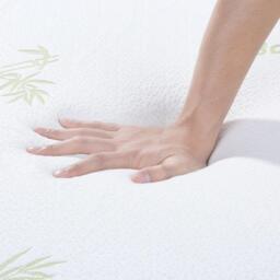 Soft bamboo bounce back foam mattress topper - White / 120cm - thumbnail 5
