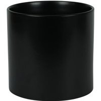 Modern Glossy Black Ceramic Indoor Plant Pot - H17 x W17.5cm / 17.5cm