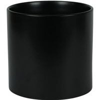 Modern Glossy Black Ceramic Indoor Plant Pot - H17 x W17.5cm / 17.5cm