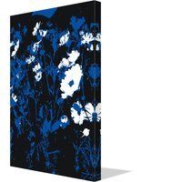 Winter Floral Field of flowers Three color Canvas print - Blue / 51cm / 77cm - image 1