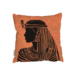 Egyptian Woman Orange Outdoor Cushion - Orange / 60cm - thumbnail 2