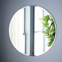 Frameless Round Wall Mounted Mirror L - Silver
