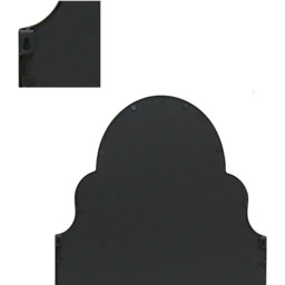 Arcus Crown Metal Arch Garden Wall Mirror - Black - thumbnail 4
