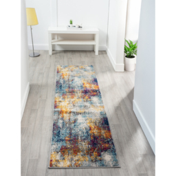 San Marino Modern Living Room Area Rug - Low Pile Abstract Design Muti Coloured - Multi Coloured / 290cm - thumbnail 3