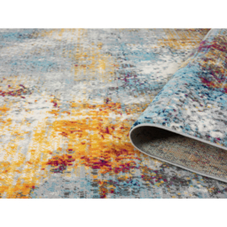 San Marino Modern Living Room Area Rug - Low Pile Abstract Design Muti Coloured - Multi Coloured / 290cm - thumbnail 5