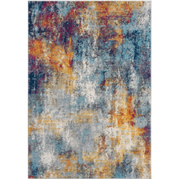 San Marino Modern Living Room Area Rug - Low Pile Abstract Design Muti Coloured - Multi Coloured / 290cm - thumbnail 4