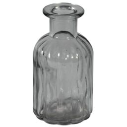 Grey Glass Bud Vase - H13.7 / 13.7cm - thumbnail 2