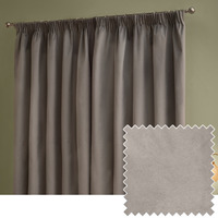 Ultimate Velvet Full Blackout Pencil Pleat Curtains - Silver / 168cm / 137cm - image 1