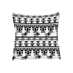 Tribal Egyptian Vintage Ethnic Art Outdoor Cushion - Black / 60cm - thumbnail 2