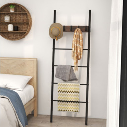 5-Tier Wall Leaning Blanket Ladder - Brown - thumbnail 5