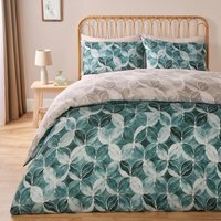 Watercolour Geo Abstract Duvet Set - Green / King - thumbnail 1