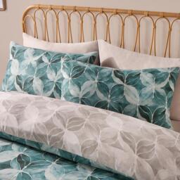 Watercolour Geo Abstract Duvet Set - Green / King - thumbnail 2