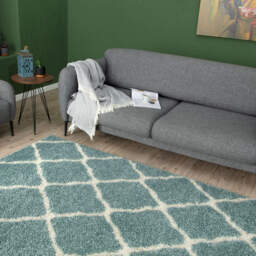 Myshaggy Moroccan Design Rug - Duck Egg Blue / 140x200cm - thumbnail 5