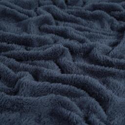 Soft Plain Teddy Fleece Throw - Navy / 150cm - thumbnail 3