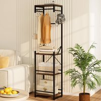Slim Hall Tree - Brown