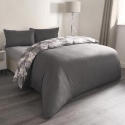 Marble Duvet Cover Set - Grey / Double - thumbnail 4