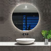 Illuminated Bathroom Mirror Dimmable Touch Switch - White / 90cm - image 1