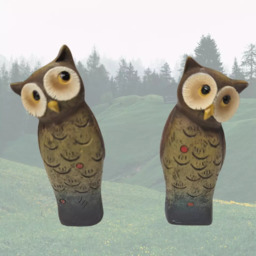 Owl Family Ornament Set Of 3 - Brown - thumbnail 2