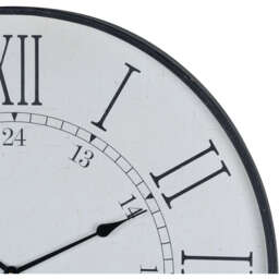 Large Embossed Roman Numeral Station Wall Clock - White - thumbnail 3