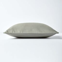 Homescapes Cotton Plain Cushion Cover - Grey / 45cm - thumbnail 3