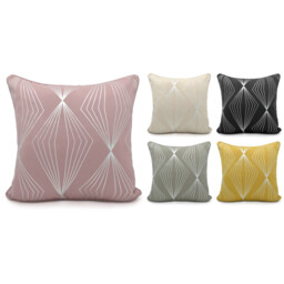 Modern Geomtric Foil Print Cushion - Pink - thumbnail 2