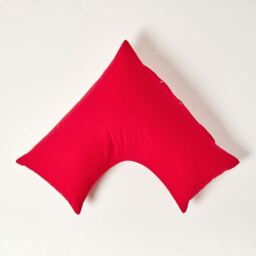 200 Thread Count Egyptian Cotton V Shape Pillowcase - Red - thumbnail 2