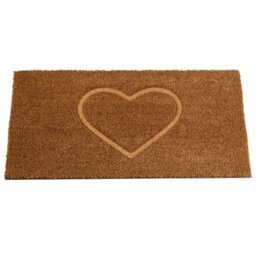 Heavy Duty Coir Door Mats - Brown / Heart - thumbnail 2